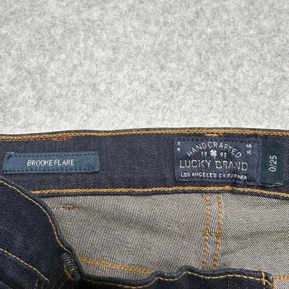 Lucky Brand Brooke Flare Jeans Womens 0/25 Dark Wash Mid Rise Super Stretch NEW - Picture 6 of 8